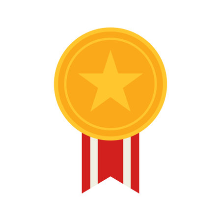 Medal isolated on white backgroundのイラスト素材