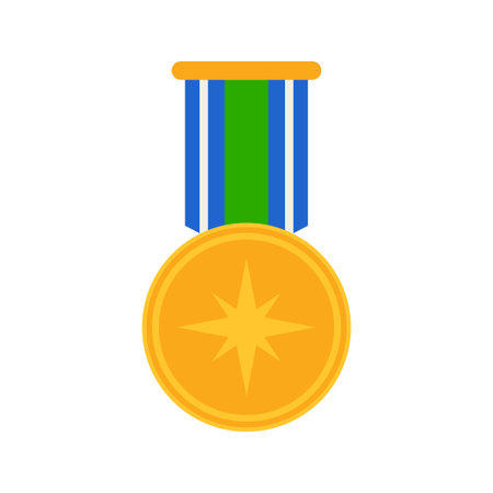Medal isolated on white backgroundのイラスト素材