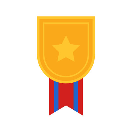 Medal isolated on white backgroundのイラスト素材