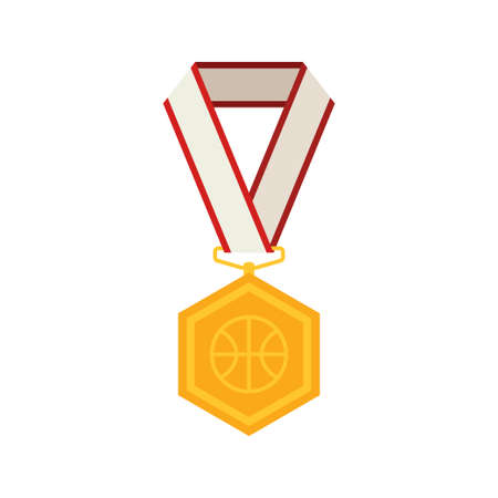 Medal isolated on white backgroundのイラスト素材