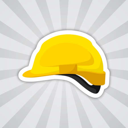 Note sticker with Safety Helmet, vectorのイラスト素材