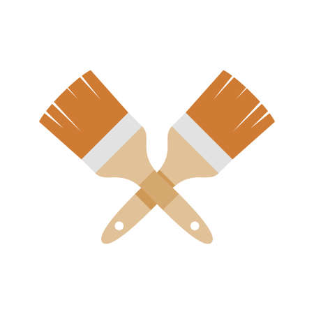 Paint brush isolated on white backgroundのイラスト素材