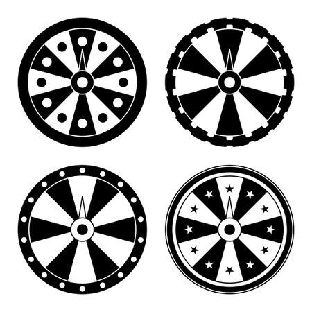 Fortune Wheel isolated on white backgroundのイラスト素材