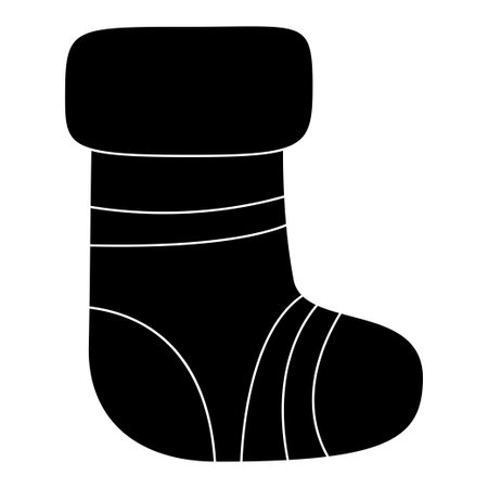 Christmas Sock isolated on white backgroundのイラスト素材