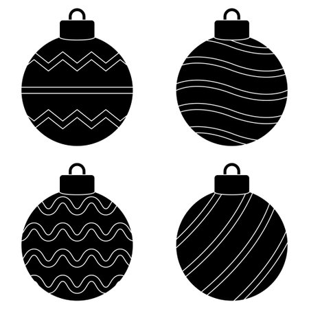 Christmas Ball isolated on white backgroundのイラスト素材