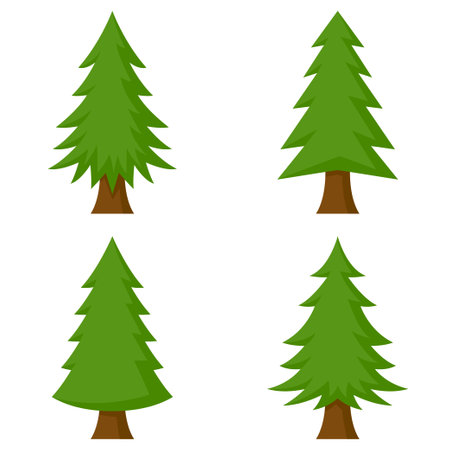 Christmas Tree isolated on white backgroundのイラスト素材