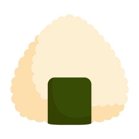 Onigiri in flat style isolatedのイラスト素材