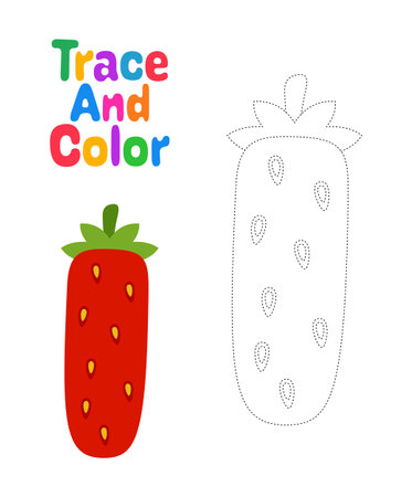 Alphabet I tracing worksheet for kidsのイラスト素材