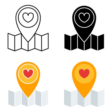 Location in flat style isolatedのイラスト素材