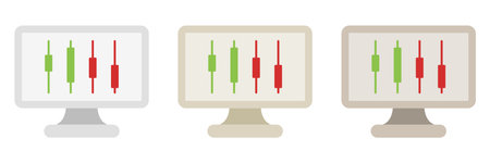 Digital Trade in flat style isolatedのイラスト素材