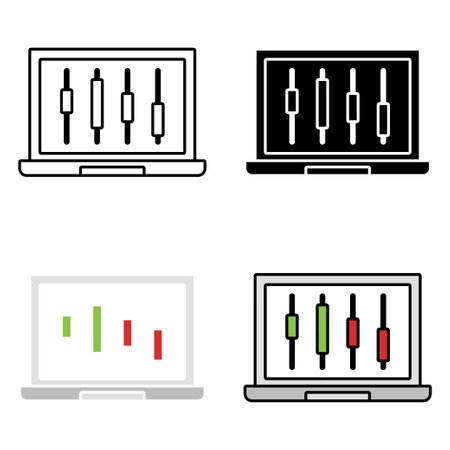 Digital Trade in flat style isolatedのイラスト素材