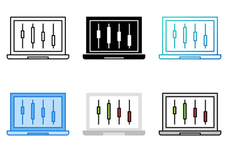 Digital Trade in flat style isolatedのイラスト素材