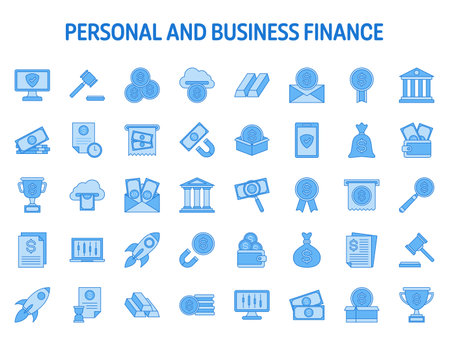 Collection of design elements for Personal and Business Financeのイラスト素材