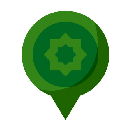 Pin in flat style isolatedのイラスト素材