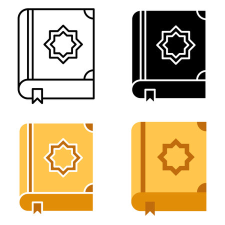 Quran in flat style isolatedのイラスト素材