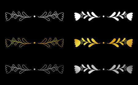 Floral hand drawn border. Wedding card design element.のイラスト素材