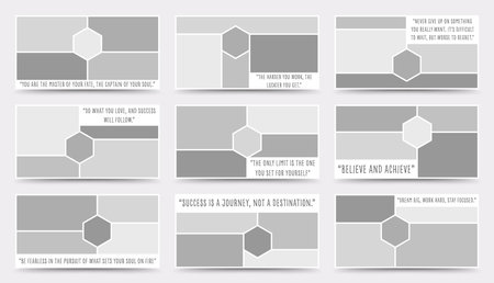 Moodboard template. Photo collage layout. Minimalist Moodboard.のイラスト素材