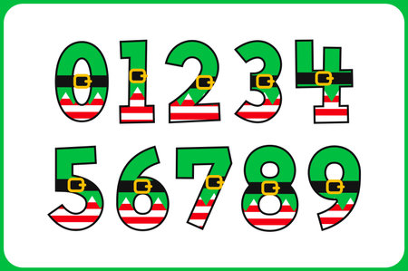 Versatile Collection of Elf Numbers for Various Usesのイラスト素材