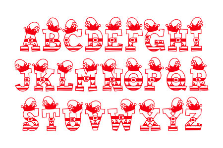 Versatile Collection of Elf Alphabet Letters for Various Usesのイラスト素材