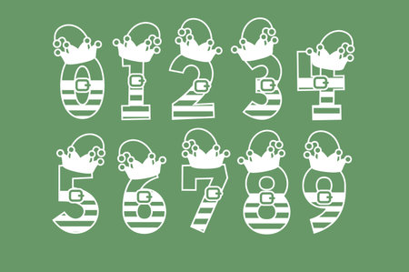 Versatile Collection of Elf Numbers for Various Usesのイラスト素材