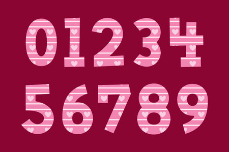 Versatile Collection of Love Numbers for Various Usesのイラスト素材