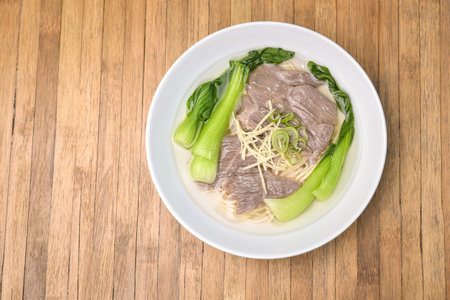 Ramen with Pork and Bok Choy, Pak Choi Cabbage