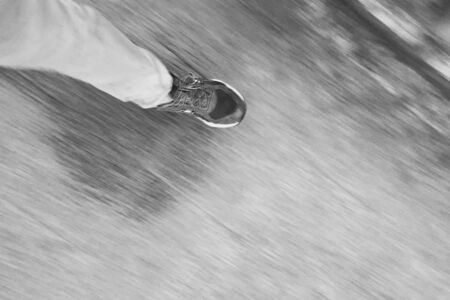 Hurried footstepsの写真素材