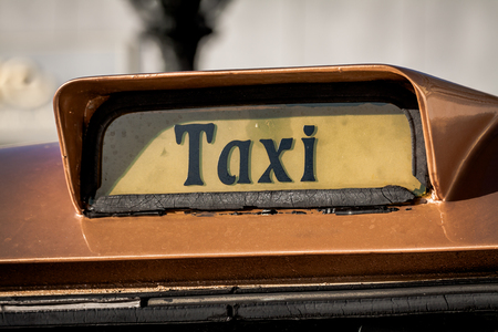 London TAXI signの写真素材