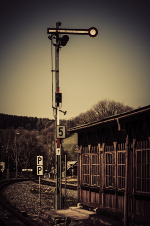 Train signalの写真素材