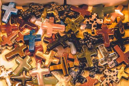 Cross necklaceの写真素材