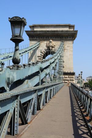 Chain bridge budapestの写真素材