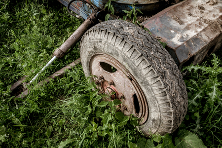 Tractor wheelの写真素材