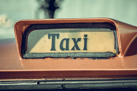 London TAXI signの写真素材
