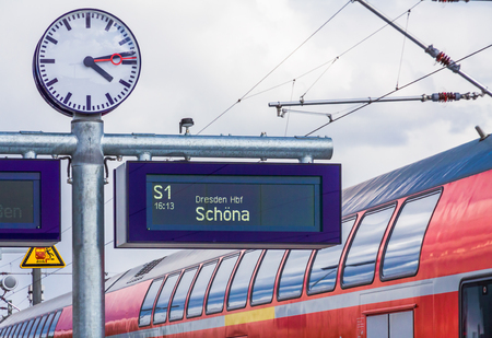 Train station in Dresdenのeditorial素材