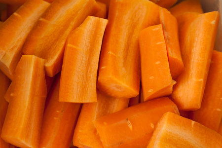 Fresh orange carrots from the garden
