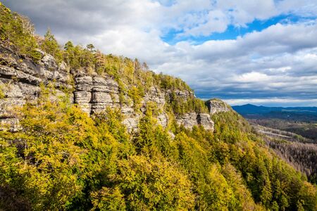 The sandstone landscape in Bohemia, Czech Republicの写真素材