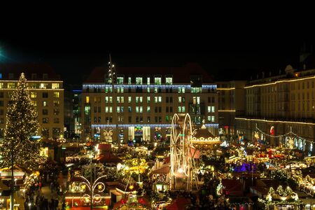 A at the christmas market in Dresden, Saxonyの写真素材