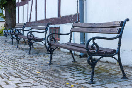 The old town of Nowe Warpno in Polandの写真素材