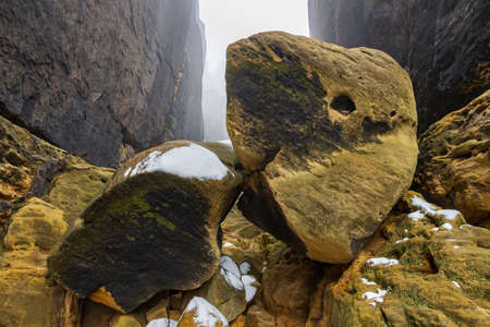 The national park Saxony Switzerland in Germanyの写真素材