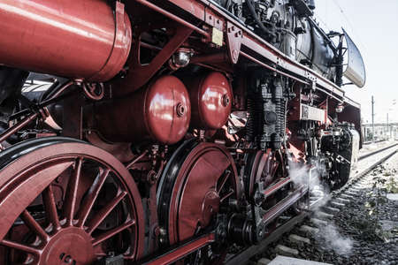 Old German steam locomotiveの写真素材