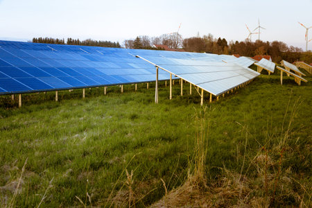 Solar cells in a row