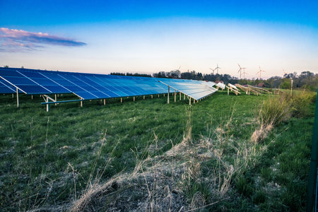 Solar cells in a row