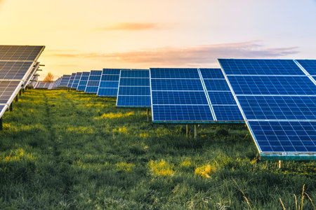 Solar cells in a row