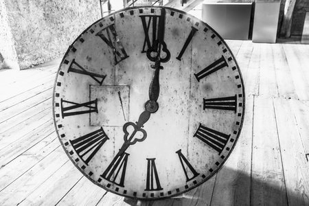 Old historic retro watch with old numbersの写真素材