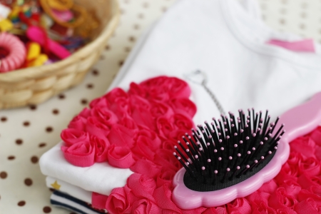 Toiletry stuff for little girl の写真素材