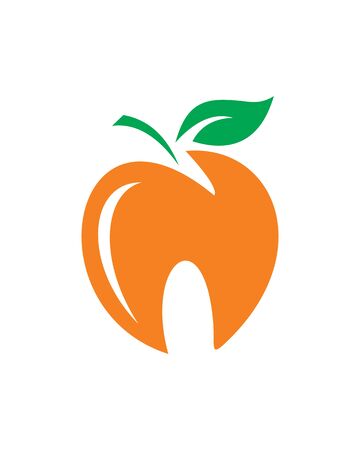 Peach dental iconのイラスト素材