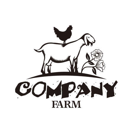 farm logo or beef logoのイラスト素材