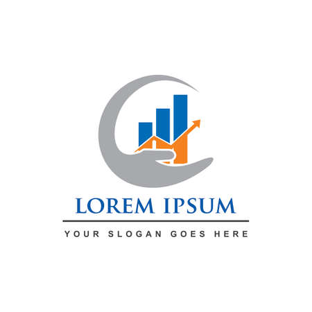 FINANCIAL LOGO , GRAPH LOGO VECTORのイラスト素材
