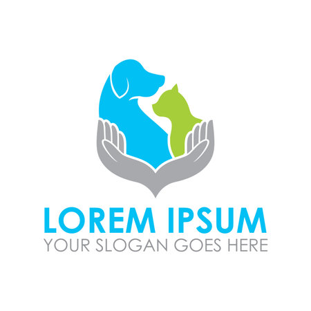 pet care vector , veterinary logoのイラスト素材