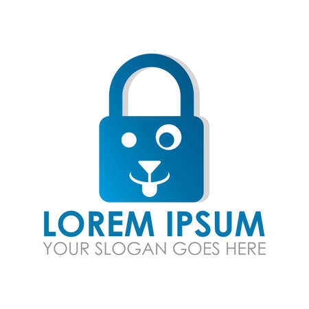 pet lock vector , abstract pet logoのイラスト素材